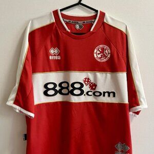 Middlesbrough FC 2006-2007 Home Soccer Jersey Errea Size Small Signed Woodgate